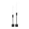 Black Aluminum Slim Candle Holder with Block Base Set